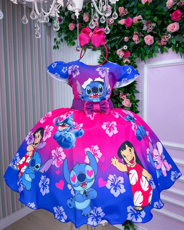 Vestido Infantil Temáticos da Gigi Lilo e Stitch